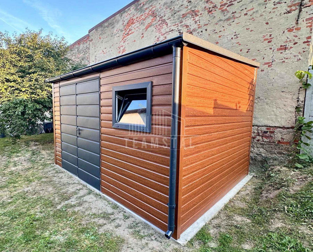 Schowek - domek ogrodowy 4x2m  brama dwuskrzydłowa okno  rynna TS1157 Kalisz - zdjęcie 5