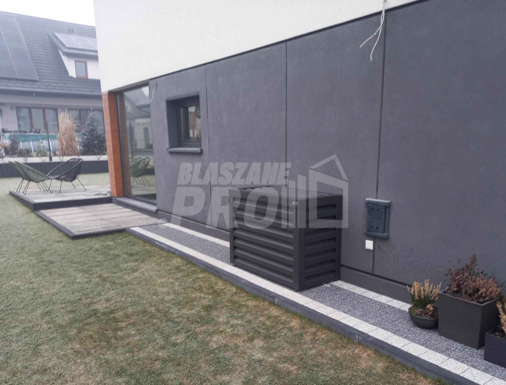 Osłona klimatyzatora - pompy ciepła 90x40x80 cm antracyt GP300 Busko-Zdrój - zdjęcie 2