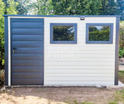 Schowek - domek ogrodowy 3,5x2,5m - drzwi 2x okno Biały antracyt GP426 Gryfice - zdjęcie 5