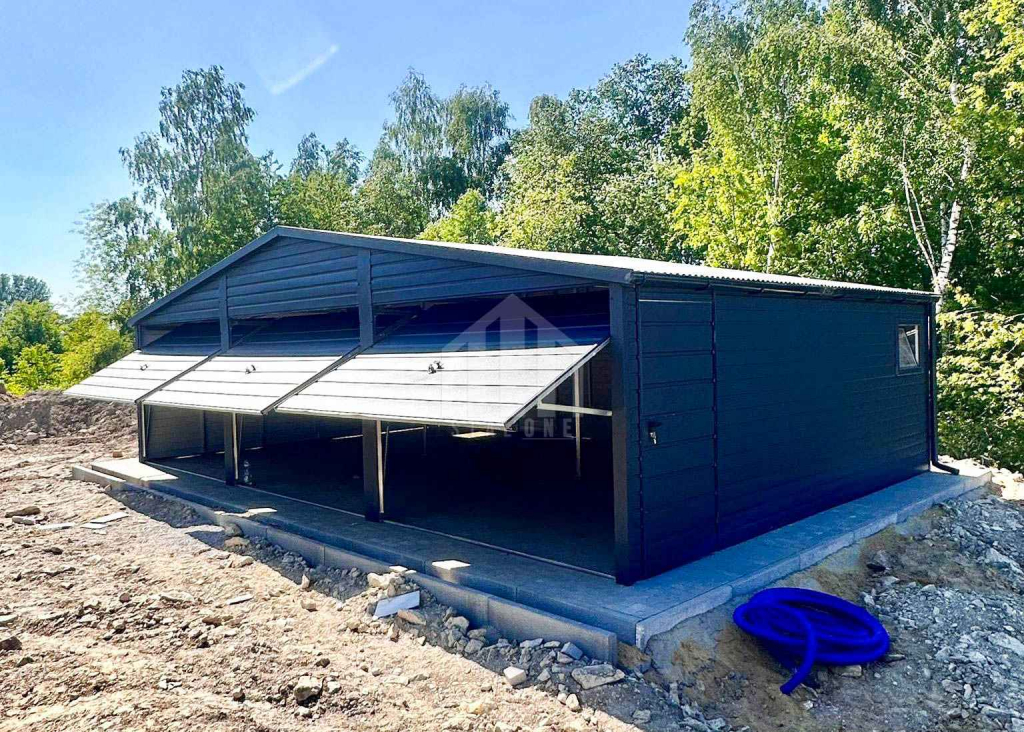 Garaż blaszany 9x5 - 3x brama uchylna - 2x okno - drzwi - rynny SO143 Szczecinek - zdjęcie 4