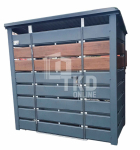 Wiata śmietnikowa 1,5x0,7m Antracyt Schowek ogrodowy na śmieci TKD202