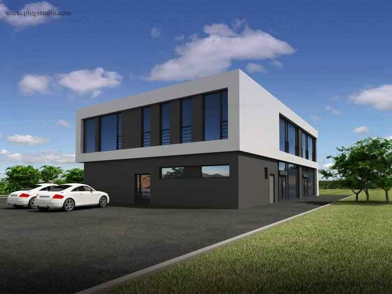 nowoczesny budynek usługowy projekt Sosnowiec - zdjęcie 1