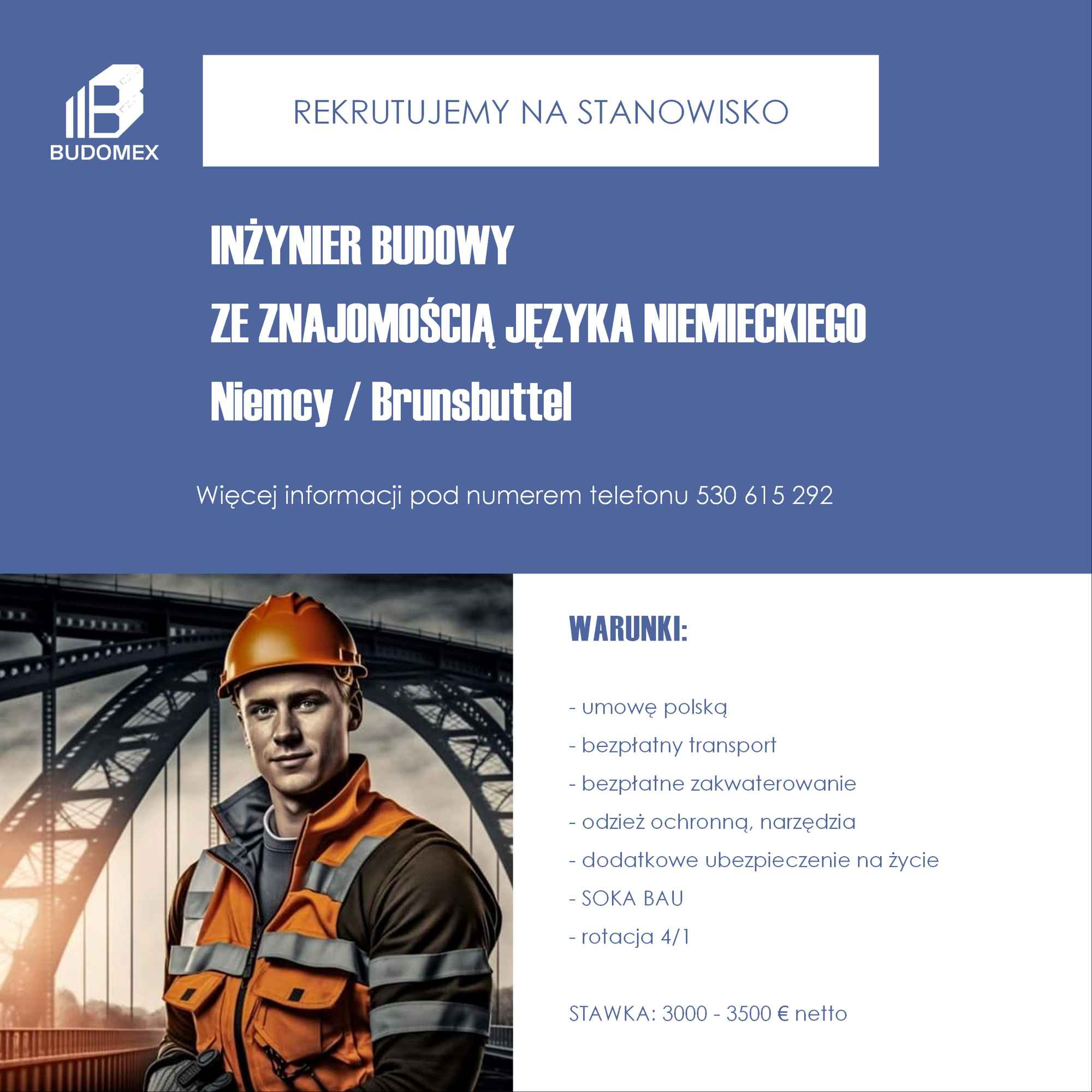 INŻYNIER BUDOWY z językiem niemieckim - NIEMCY/Brunsbuttel Białystok - zdjęcie 1