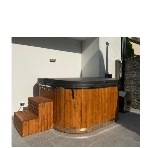 Jacuzzi kwadratowe 8 osobowe - piec na drewno Gorlice - zdjęcie 1