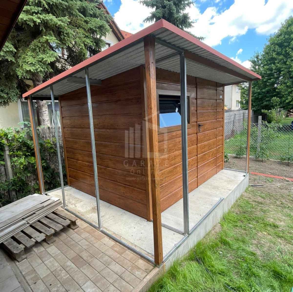 Domek ogrodowy 2,5x2,5m + 2x wiaty - drzwi - okno  dach rynny ID1226 Kłodzko - zdjęcie 4