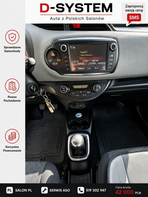 Toyota Yaris 2015 Salon Polska 39TYS KM GWARANCJA serwis ASO Białystok - zdjęcie 9