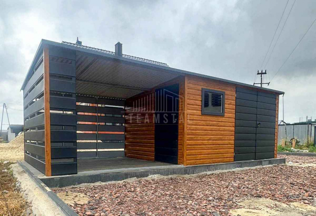 Schowek - domek ogrodowy 3,8x2,5m wiata 3m drzwi okno dach TS1128 Drawsko Pomorskie - zdjęcie 2