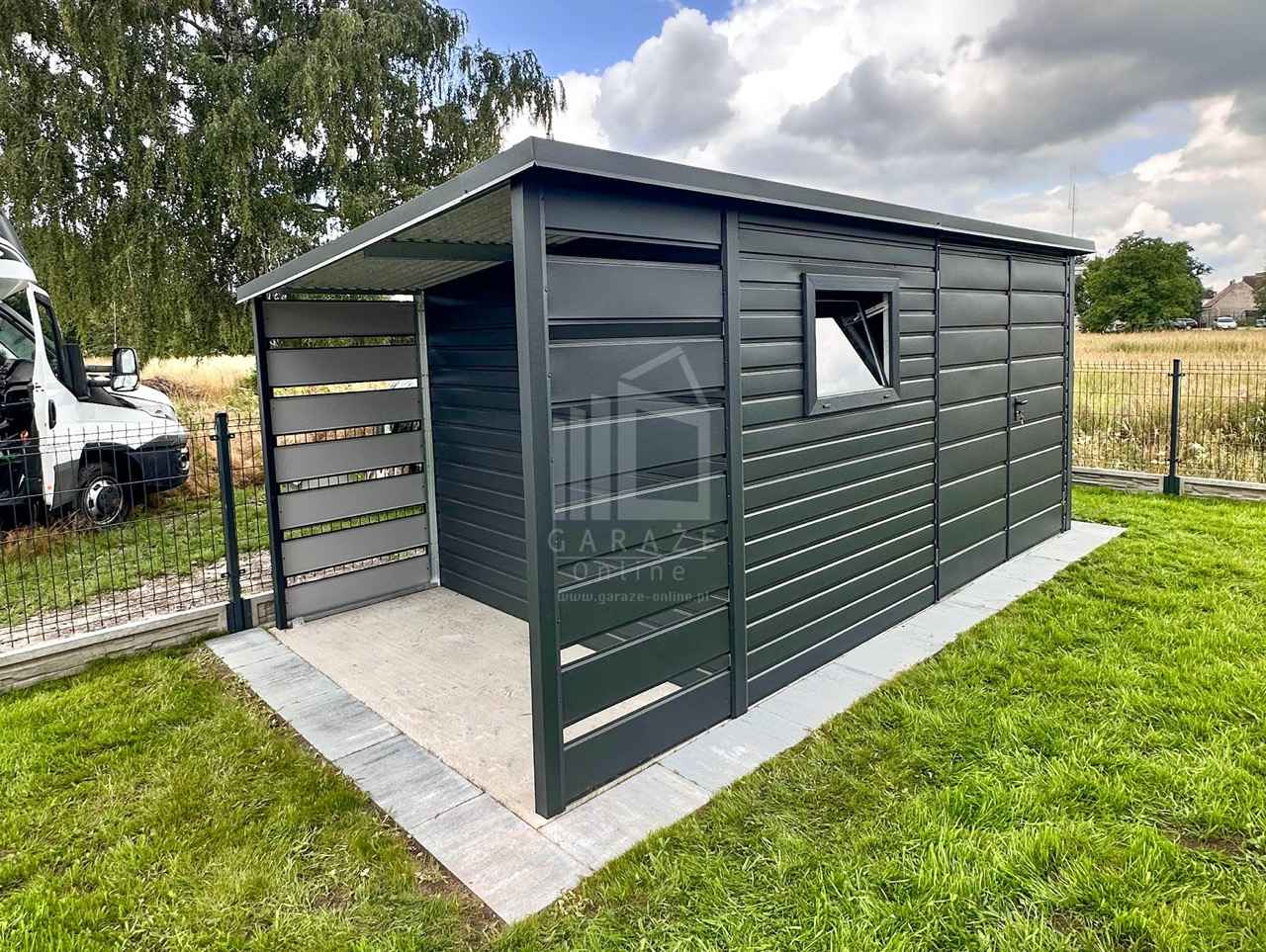 Schowek - domek 3,5x2m - wiata 1m Brama dwuskrzydłowa okno dach ID1071 Nowogard - zdjęcie 2