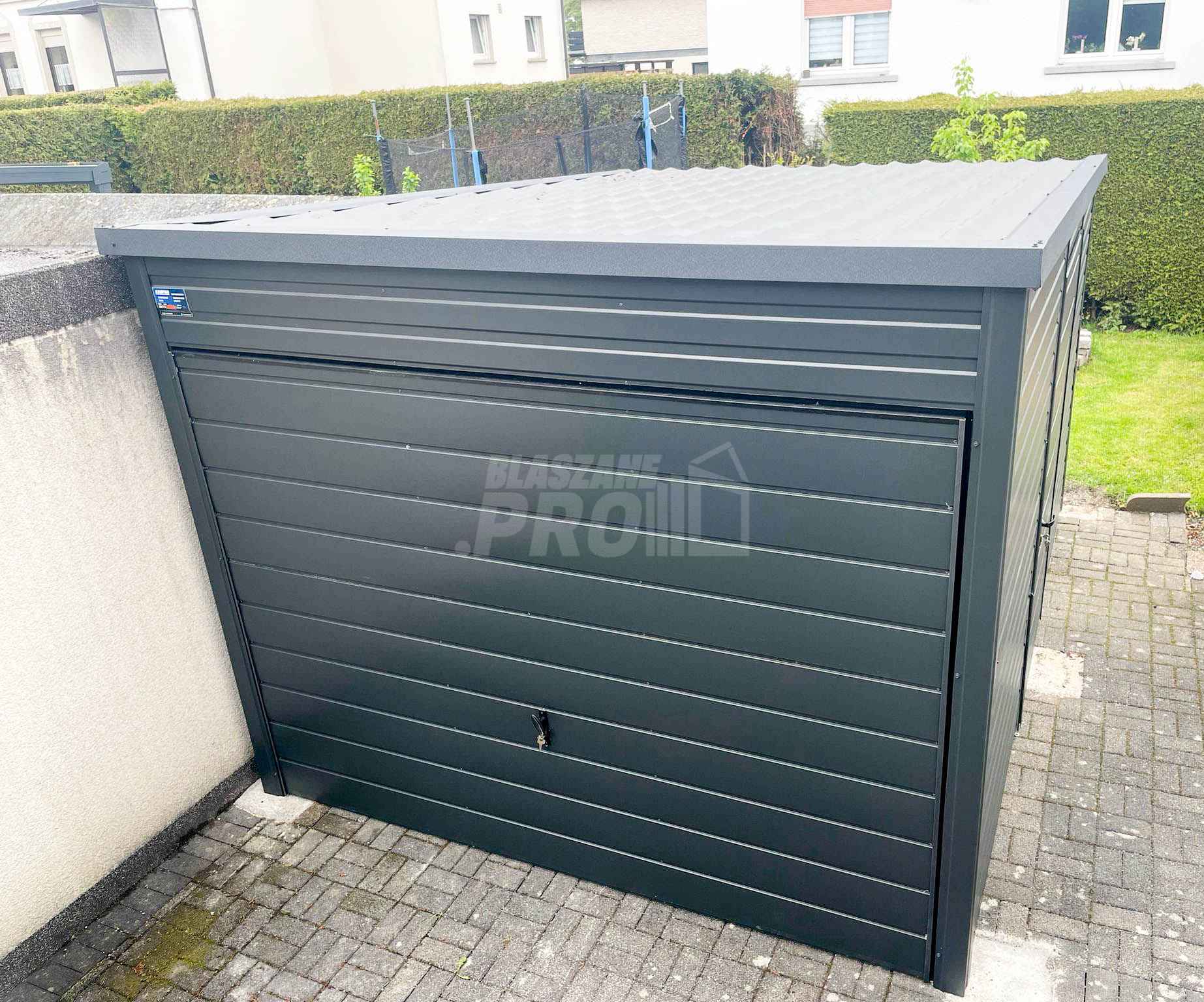 Garaż blaszany 3x4m  Brama uchylna + drzwi Dach spad w tył GP100 Szczecin - zdjęcie 2