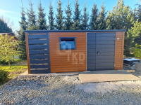 Schowek - domek ogrodowy 4x2,5m + wiata 1m  brama okno dach  TKD390 Dobre Miasto - zdjęcie 3
