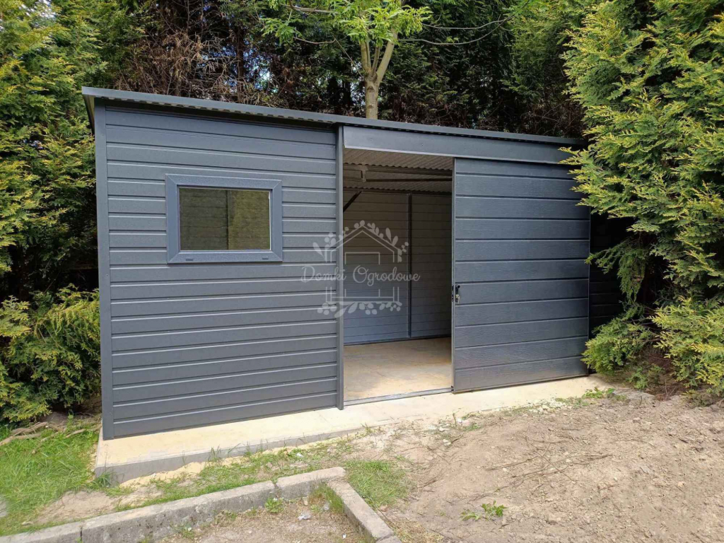 Schowek - domek ogrodowy 4x2m - drzwi przesuwne antracyt  ID1085 Tychy - zdjęcie 2