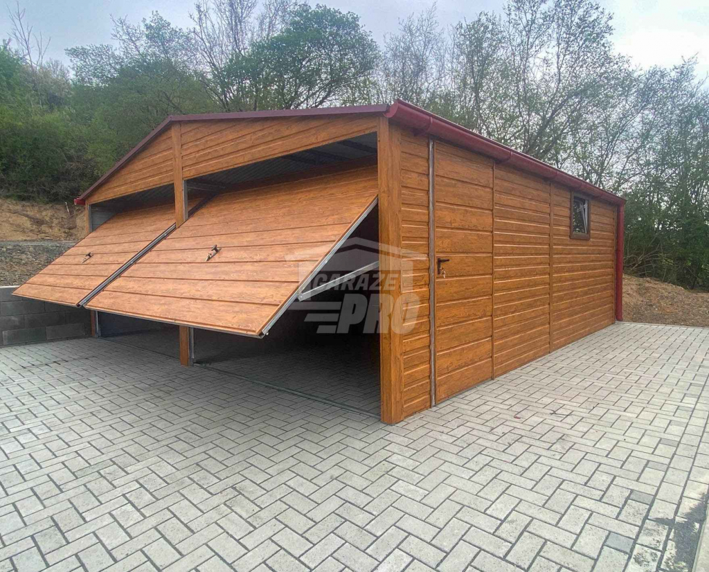 Garaż blaszany 6x6 2x brama 2x okno drzwi Dach rynny GP633 Zakopane - zdjęcie 4