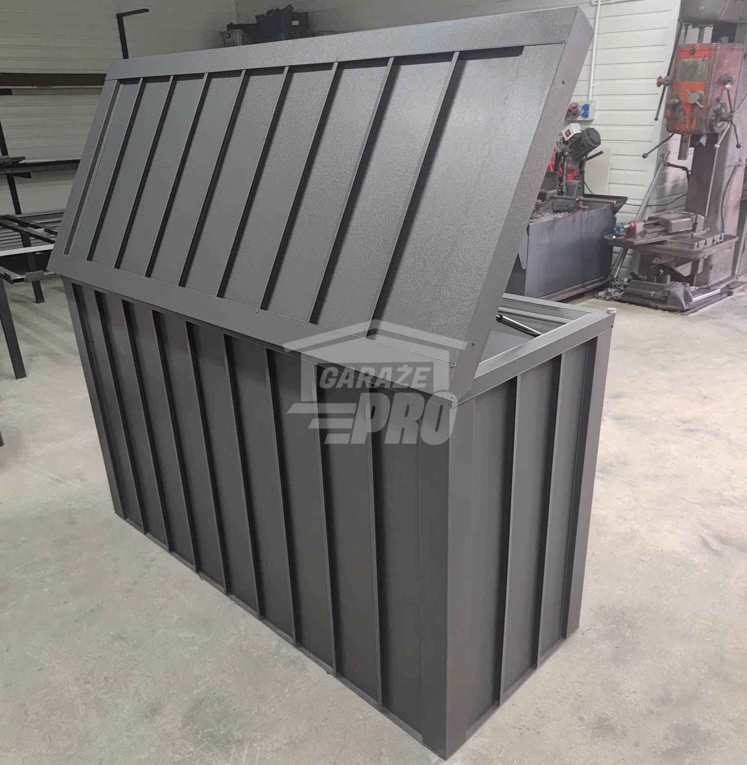 Zabudowa koszy na śmieci wiata obudowa 177x65x110 cm 3x120L GP710 Hajnówka - zdjęcie 5