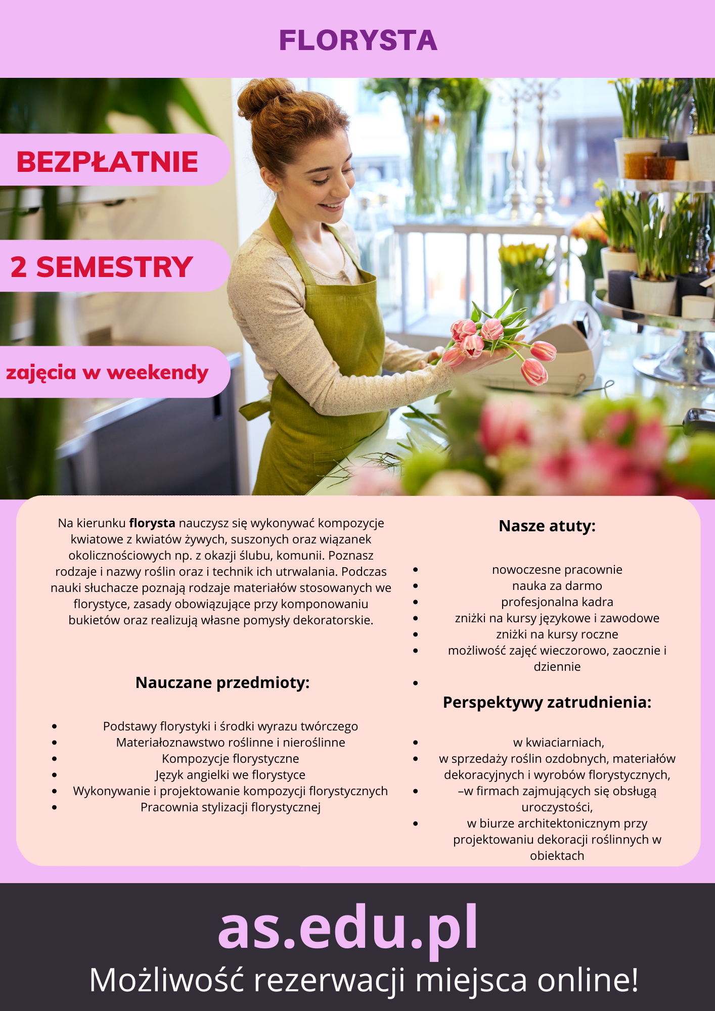 FLORYSTA- ZDOBĄDŹ ZAWÓD ZA DARMO! Suwałki - zdjęcie 1