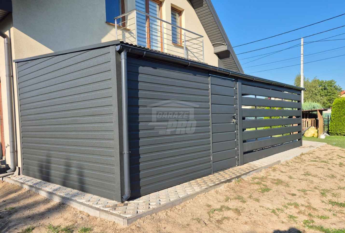 Schowek - domek ogrodowy 3,5x3m - wiata 5m - drzwi  dach rynna GP691 Busko-Zdrój - zdjęcie 3