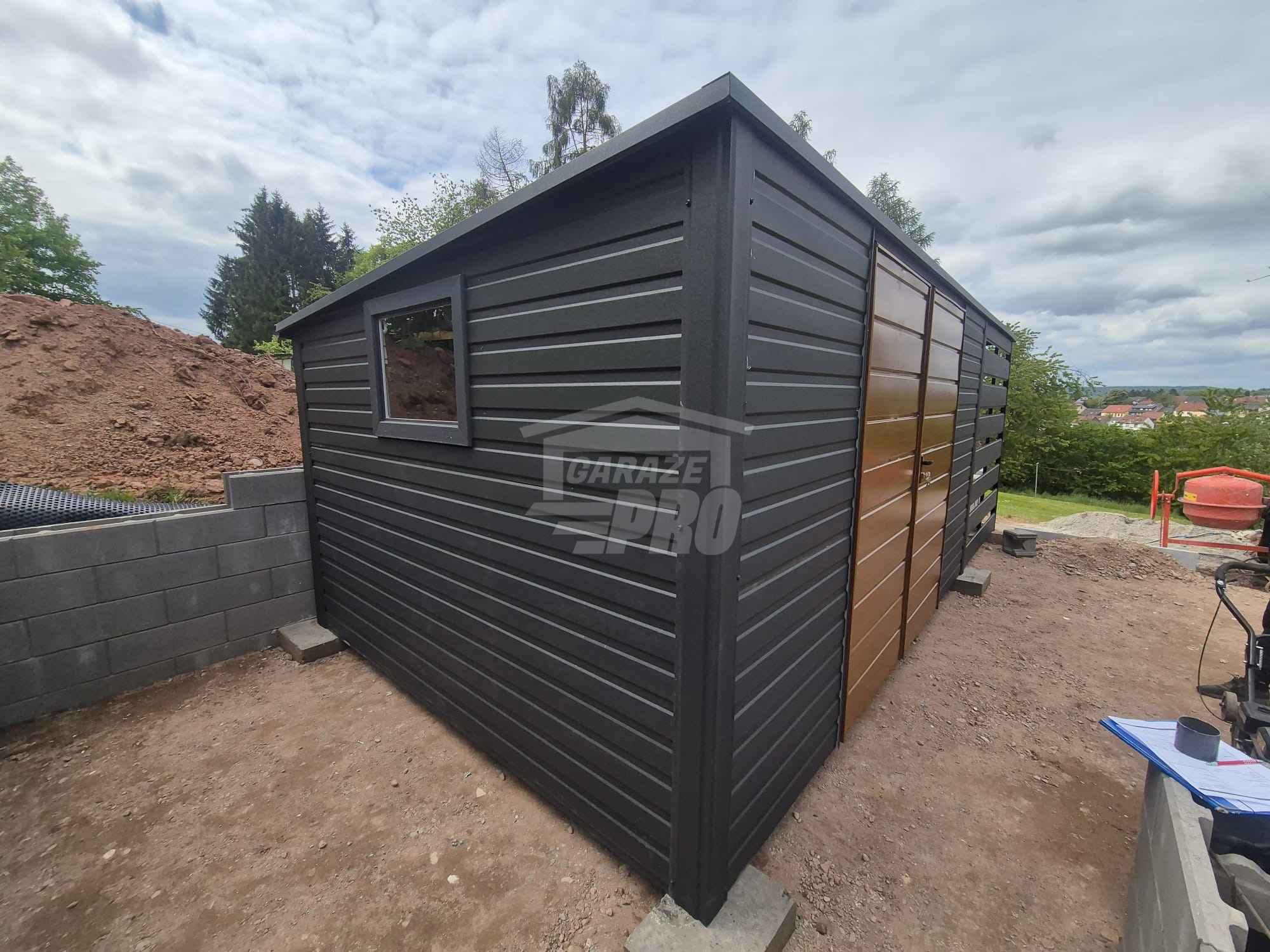 Schowek - Domek Ogrodowy 4x3m + wiata 2m - Brama okno dach rynna GP616 Gdańsk - zdjęcie 5