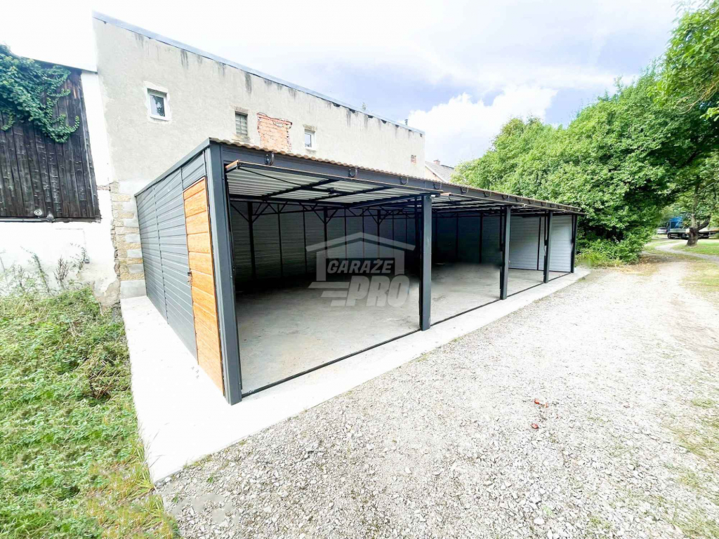 Rząd garaży Garaż blaszany 12x6m 4x brama uchylna drzwi  dach  GP482 Ostrowiec Świętokrzyski - zdjęcie 6