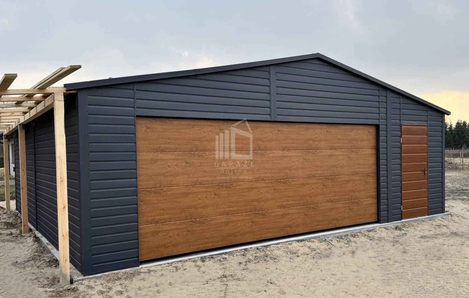 Garaż blaszany 7,5x6m Brama 2x Okno drzwi dach Blacha na Rąbek  ID986 Ciechanów - zdjęcie 4
