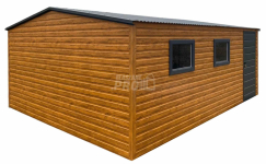 Schowek - Domek Ogrodowy 5x6m  2x okno -jasny orzech  spad w tył GP561