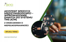Asystent/ka Spedycji Międzynarodowej - wprowadzanie danych do systemu