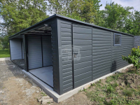 Garaż blaszany 3,5x6 + wiata 5x6 m Brama okno drzwi  Dach  GP574 Tczew - zdjęcie 5