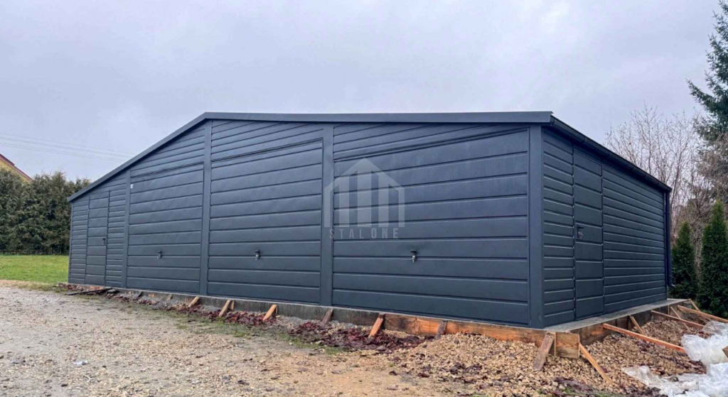 Garaż blaszany 12x6m - 3x brama - 2x drzwi - 2x okno - rynny SO146 Toruń - zdjęcie 2