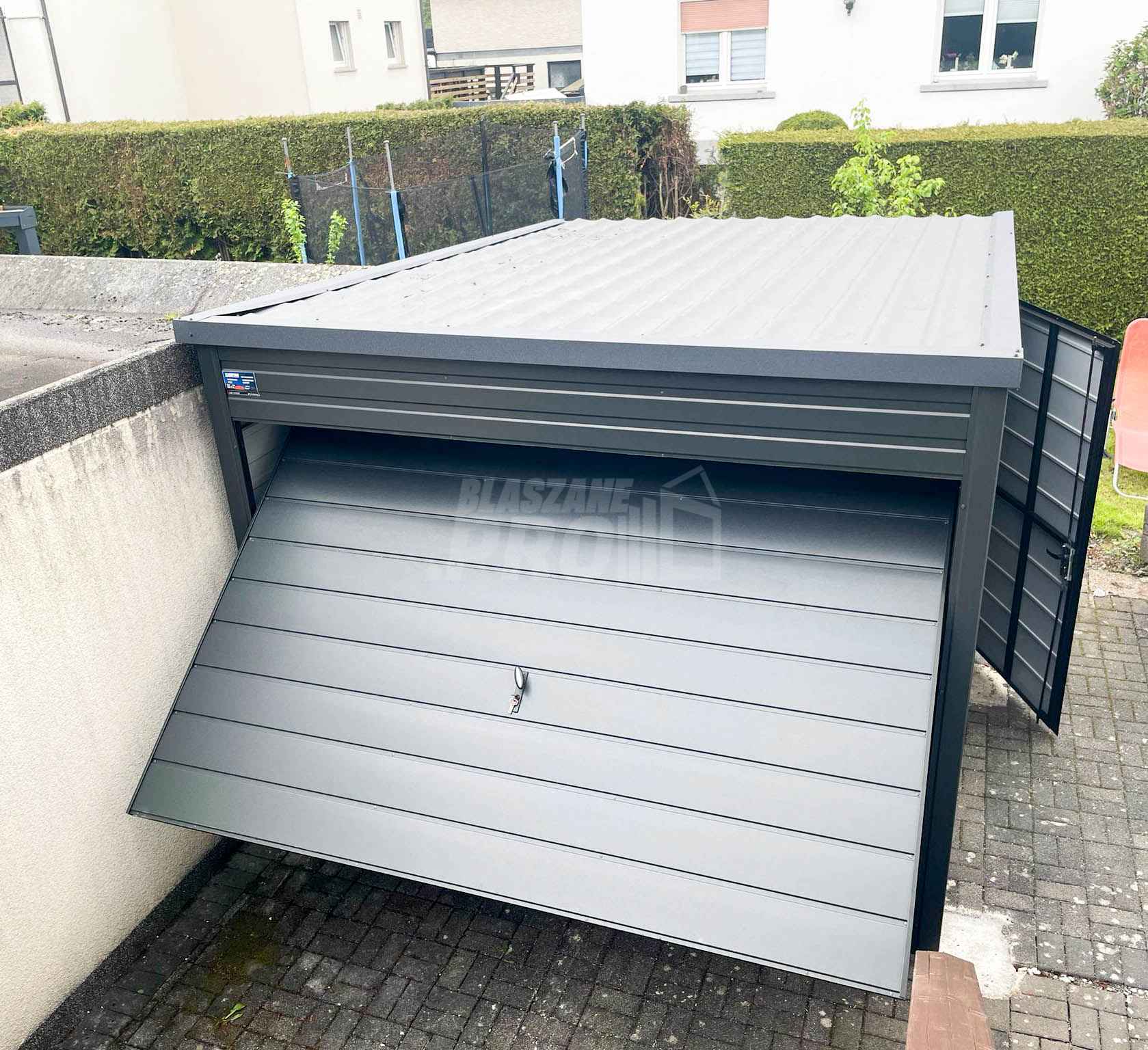 Garaż blaszany 3x4m  Brama uchylna + drzwi Dach spad w tył GP100 Szczecin - zdjęcie 4