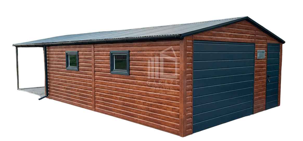 Garaż blaszany 5x6 m wiata 5x3 m brama drzwi 2x okno rynny ID1287 Inowrocław - zdjęcie 1
