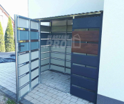 Wiata śmietnikowa 3x0,7m antracyt drewnopodobny Schowek ogrodowy GP288 Niepołomice - zdjęcie 3