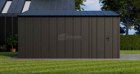 Garaż blaszany 4x5m - brama uchylna drzwi blacha na rąbek dach ST204 Chojnice - zdjęcie 3