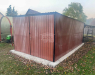 Garaż blaszany 3x5m - Brama dwuskrzydłowa rynny dach spad w tył GP478 Krynica-Zdrój - zdjęcie 3