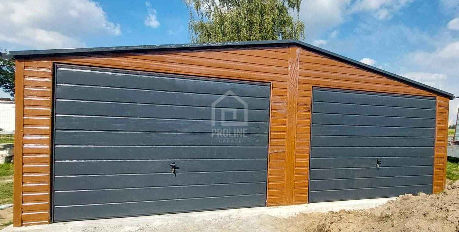 Garaż Blaszany 8x5 - 2x Brama Uchylna Okno Drzwi dach Dwuspadow PLG108 Kalisz - zdjęcie 2