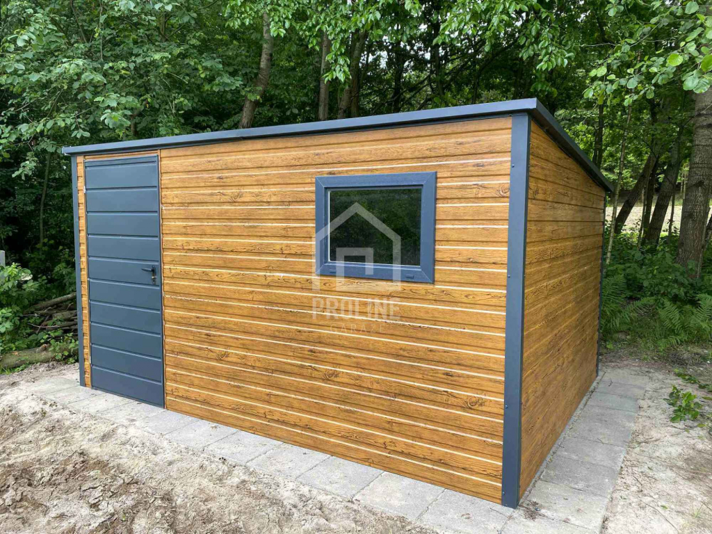 Schowek Domek Ogrodowy 3x2 drzwi okno drewnopodobny spad w tył  PLG162 Malbork - zdjęcie 3