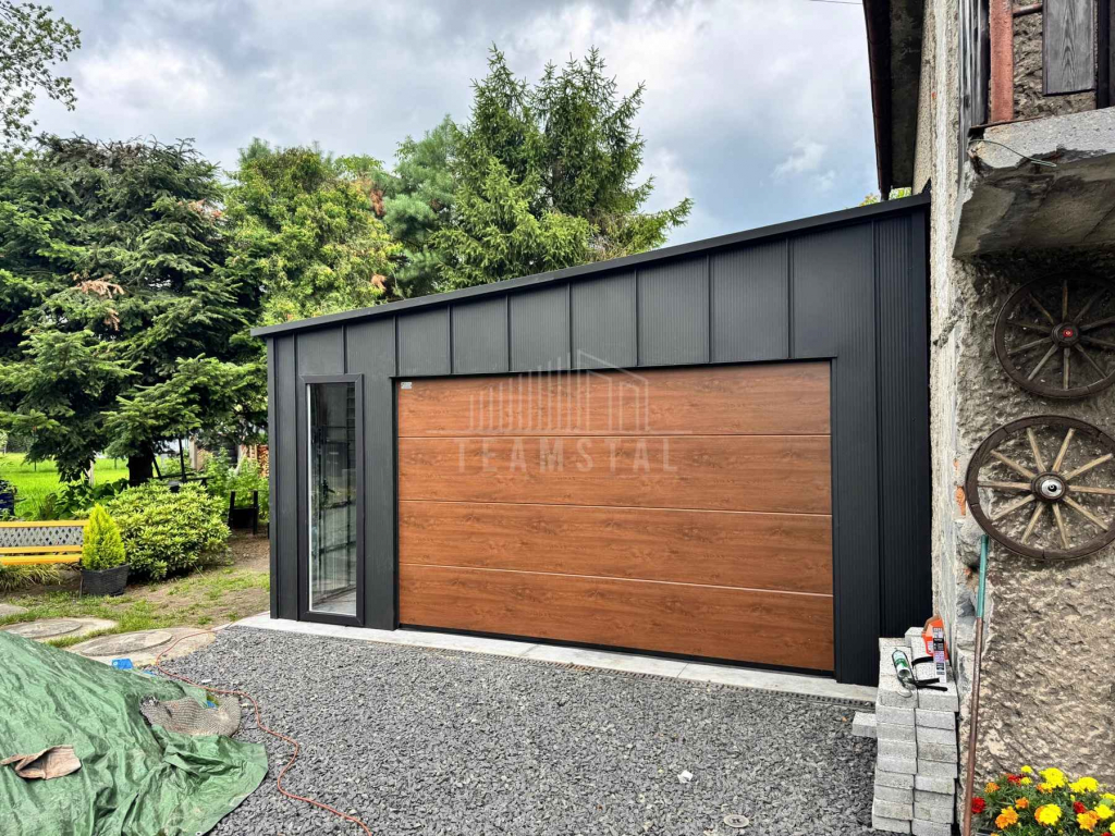 Garaż Blaszany 5x5,5 m brama 2 okna drzwi blacha na rąbek rynny TS1164 Bartoszyce - zdjęcie 2