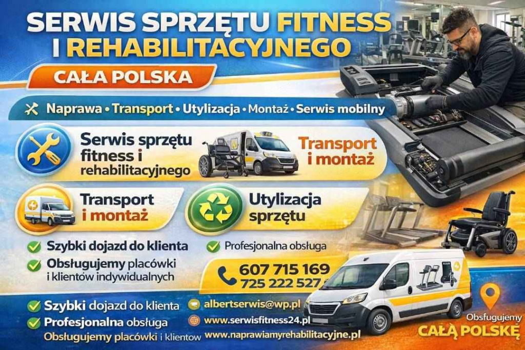 Serwis sprzętu fitness i rehabilitacyjnego| Mobilny serwis Konstancin-Jeziorna - zdjęcie 1