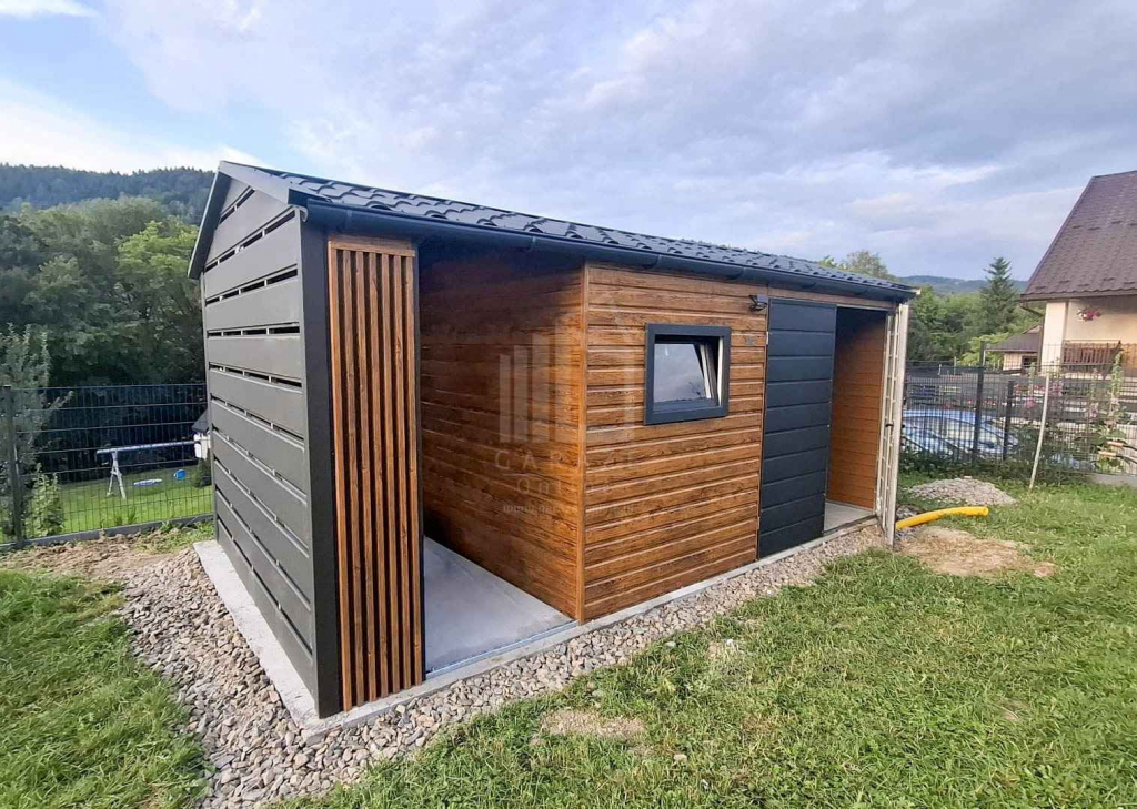 Schowek domek PREMIUM 4x2,5m wiata 2m brama rynna blachodach  ID1106 Sopot - zdjęcie 3