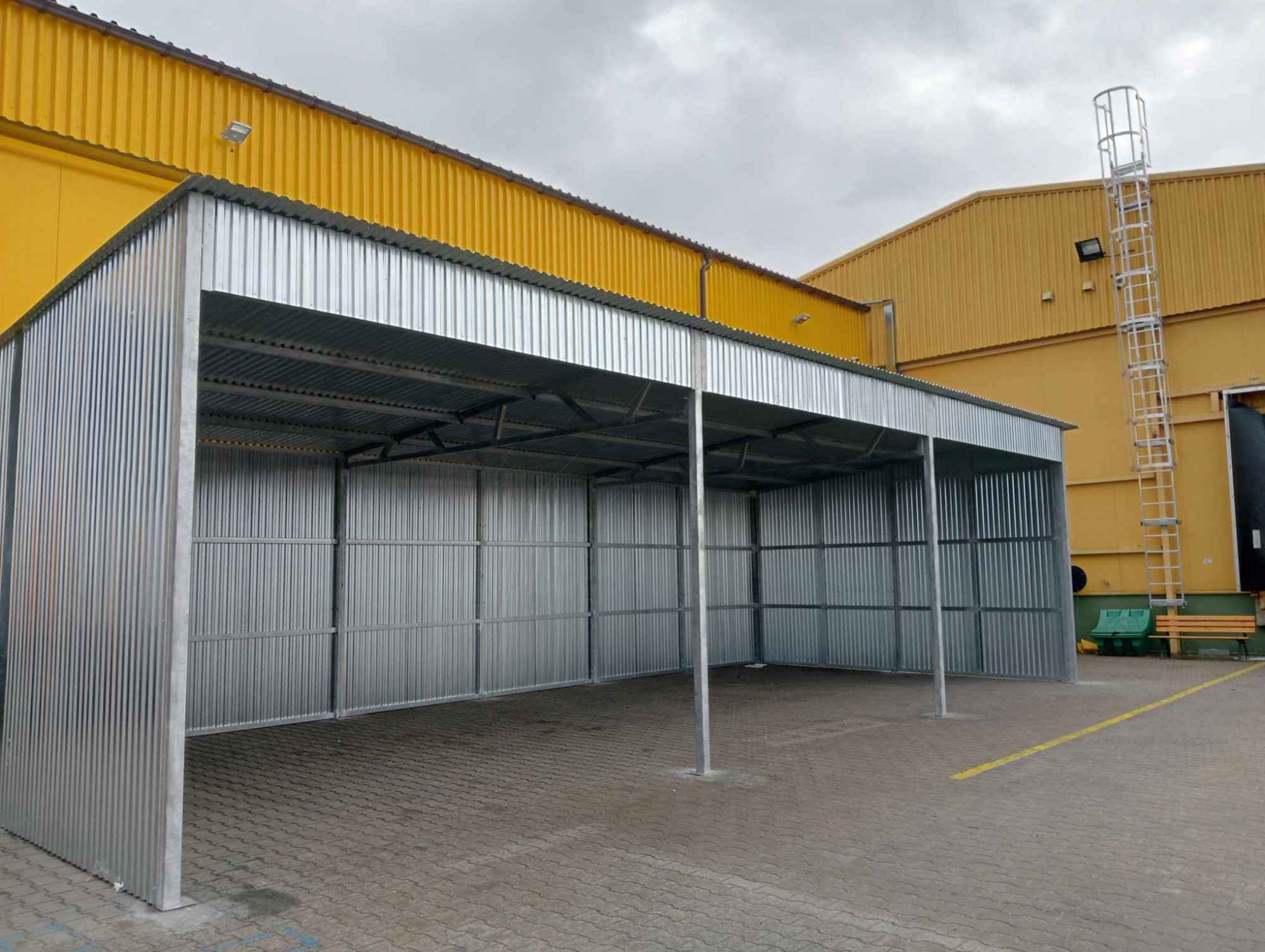 Wiata garażowa 9×5 spad na tyłu, blacha ocynk Radom - zdjęcie 4