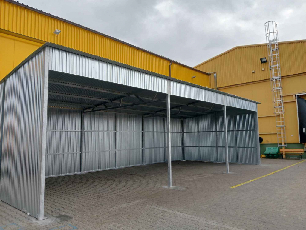 Wiata garażowa 9×5 spad na tyłu, blacha ocynk Radom - zdjęcie 4