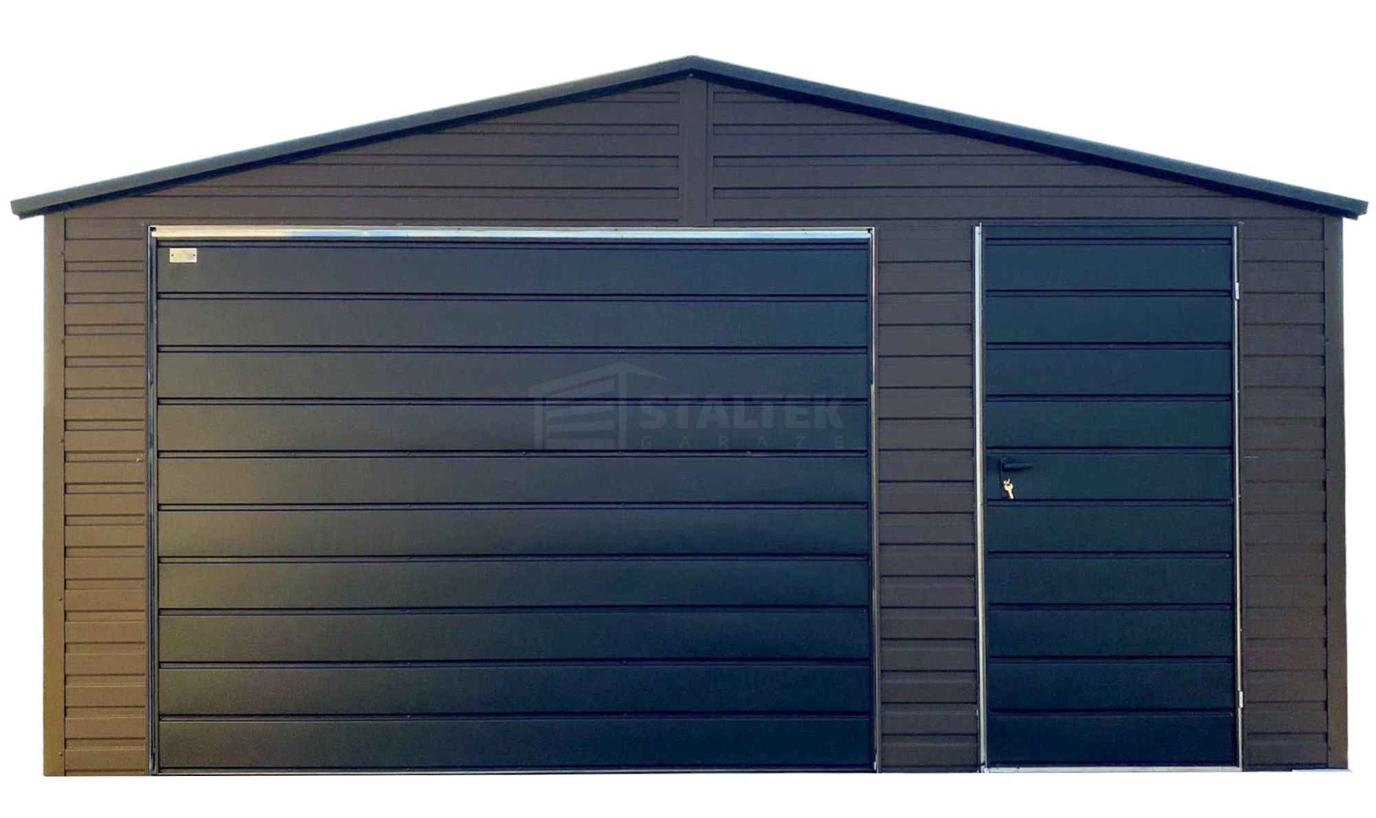 Garaż blaszany 5x5m - brama uchylna - drzwi -dach ST196 Nowy Dwór Mazowiecki - zdjęcie 1