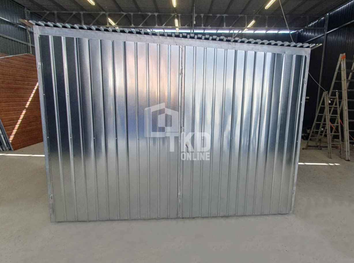 Garaż blaszany 3x5m - brama dwuskrzydłowa dach spad w tył TKD386 Łuków - zdjęcie 3