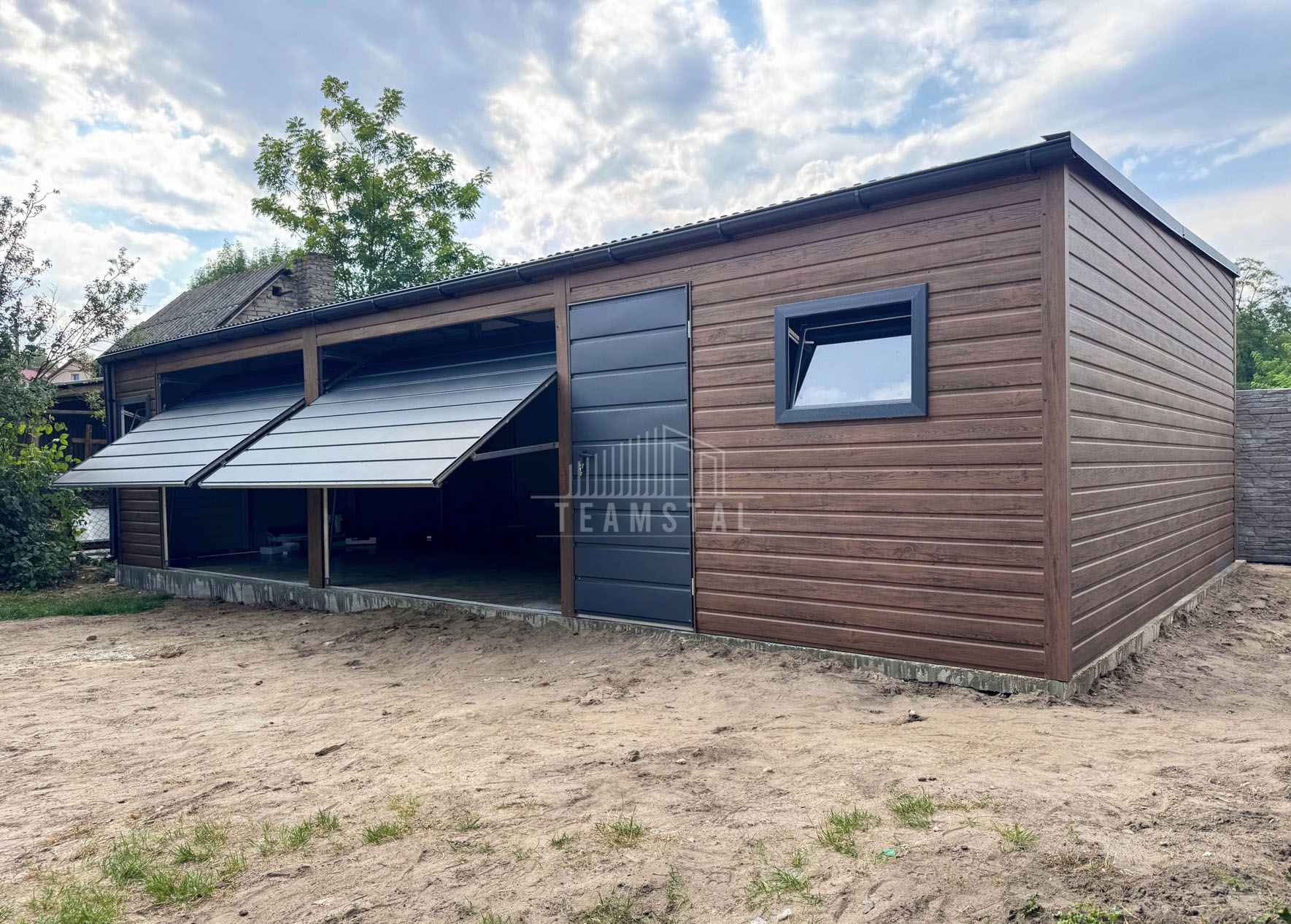 Garaż blaszany 10x3m 2x brama drzwi 2x okno rynna dach TS1148 Bełchatów - zdjęcie 6