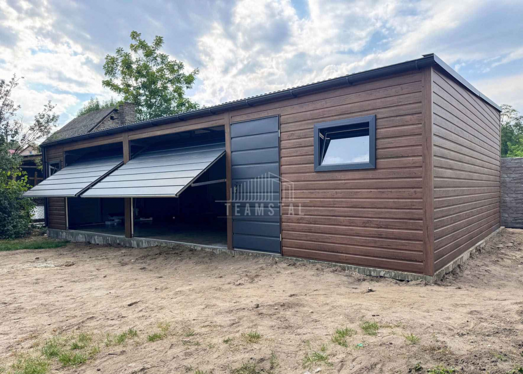 Garaż blaszany 10x3m 2x brama drzwi 2x okno rynna dach TS1148 Bełchatów - zdjęcie 6