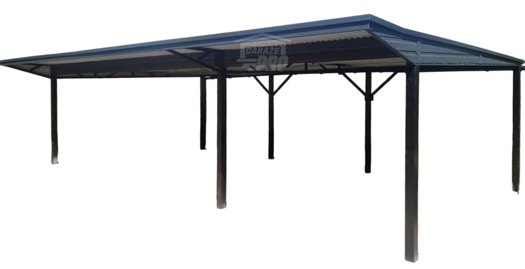 Wiata samochodowa CarPort 8x5 m + wypust dachu 1m  rynny GP721 Legnica - zdjęcie 1