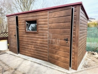Domek ogrodowy 4x2 m 2x drzwi - okno  drewnopodobny dach TKD456 Kętrzyn - zdjęcie 4