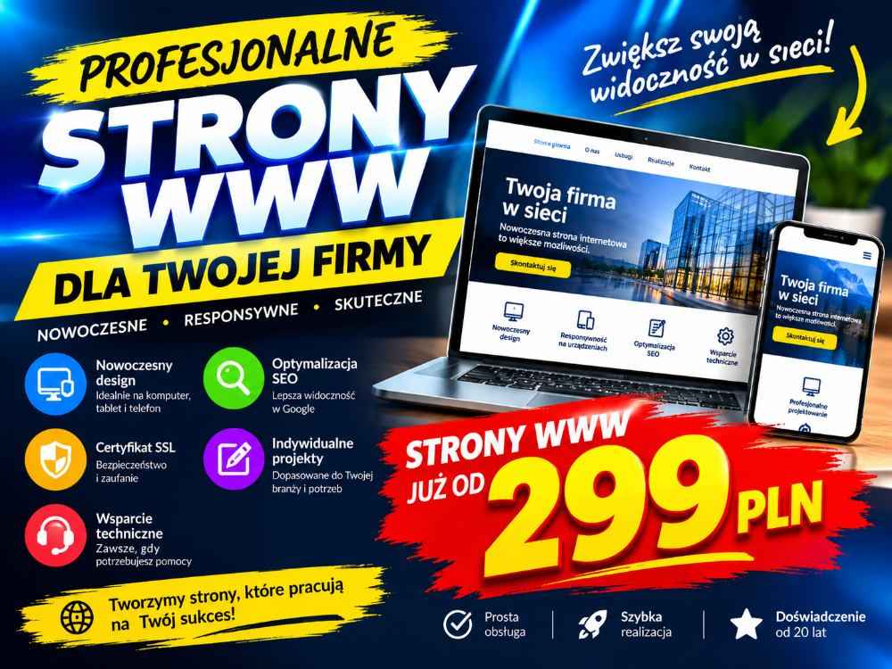 Strony internetowe za 299 zł - wykonanie od A do Z Bemowo - zdjęcie 2