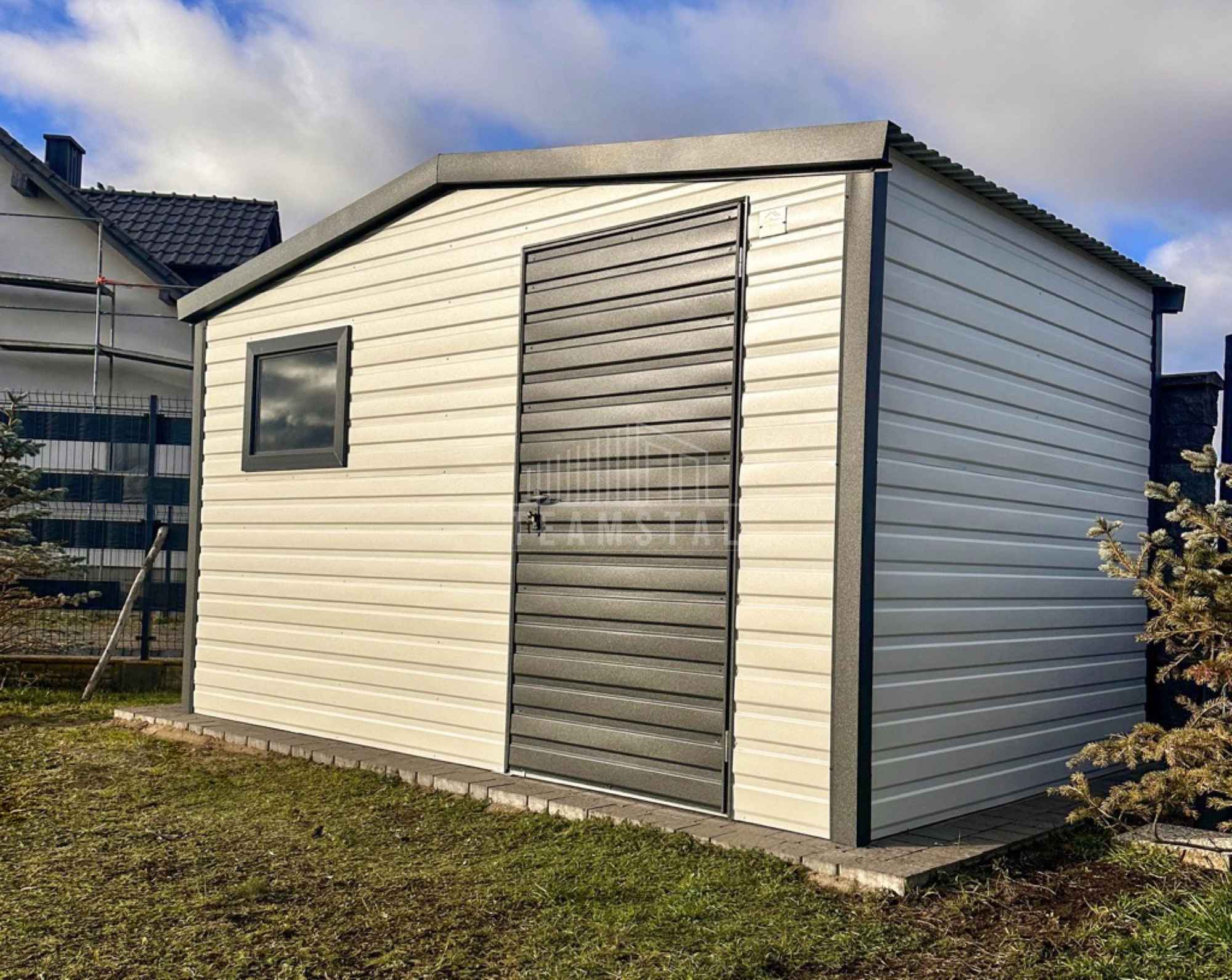 Schowek domek ogrodowy 4x2m drzwi okno dach TS1232 Turek - zdjęcie 6