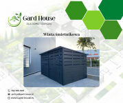 Nowoczesna wiata śmietnikowa panelowa