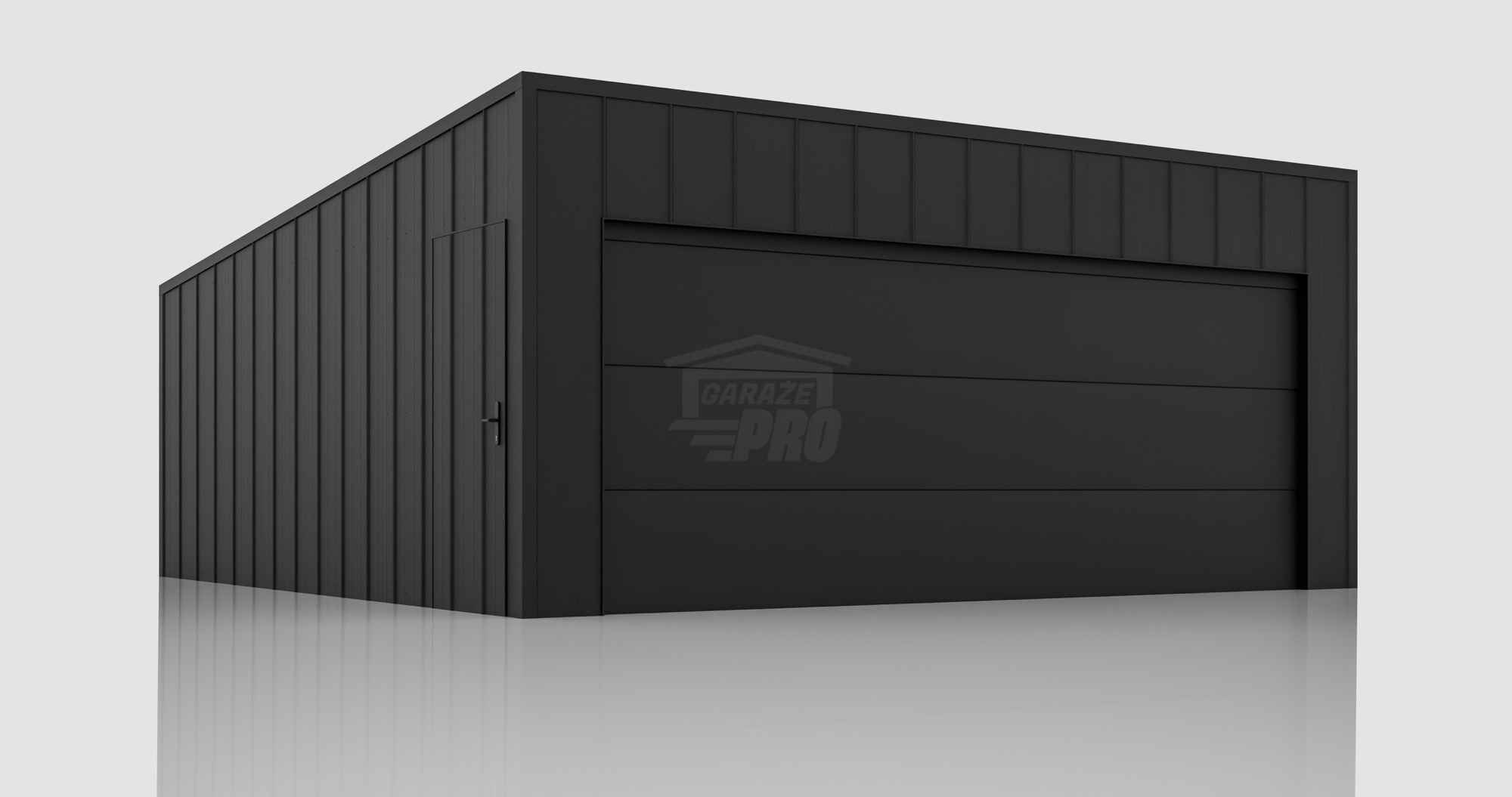 Garaż blaszany 6x6m brama segmentowa drzwi blacha na rąbek dach GP645 Katowice - zdjęcie 2