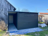 Garaż blaszany 3x4m - wiata 1m - Brama uchylna Dach ST163 Oświęcim - zdjęcie 4