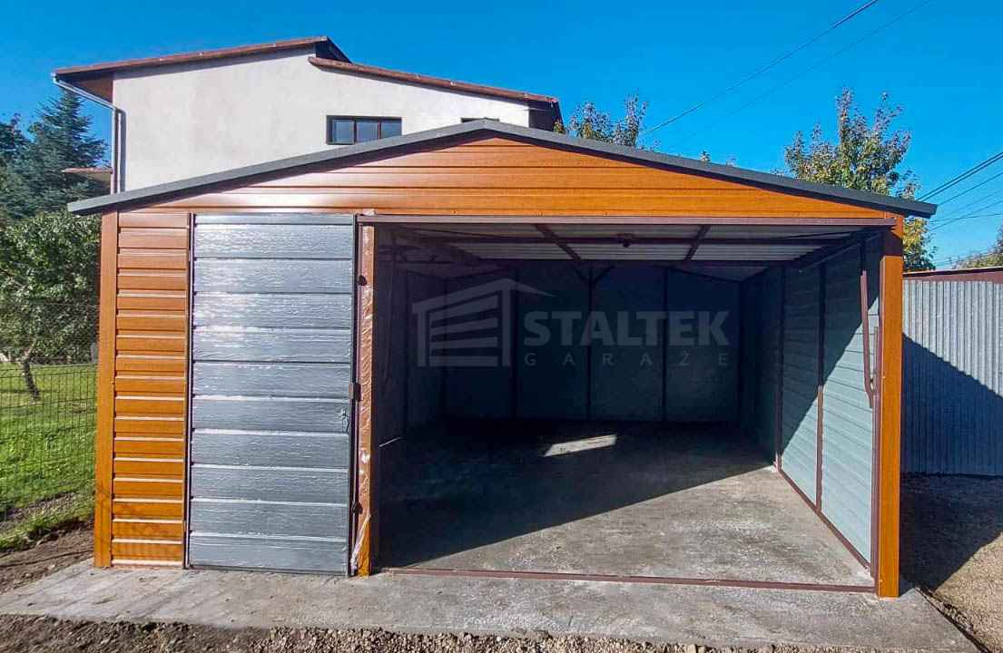 Garaż blaszany 5x5 Brama + drzwi + okno  drewnopodobny Dach ST118 Rybnik - zdjęcie 2
